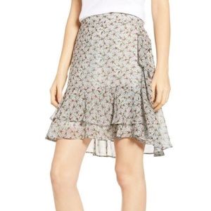 Prima Ruffle Miniskirt in Floral